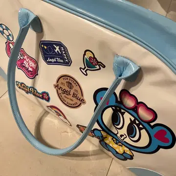 엔젤 블루 에나멜 백