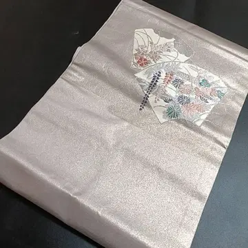 C44 치도리야 나고야 오비 은 보라색 꽃무늬