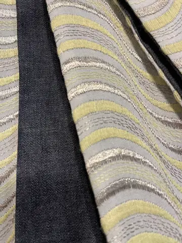 일본산 자수 레이스 x 일본산 데님 반폭 오비