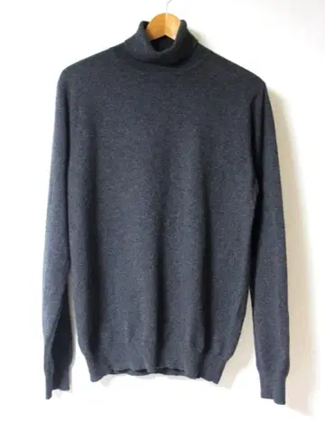 유니클로 100% 캐시미어 터틀넥 스웨터 L 그레이