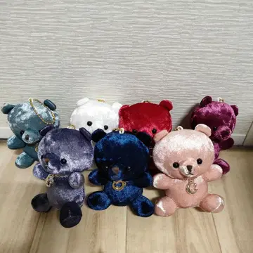 컬러풀 곰 모양 봉제 인형 세트