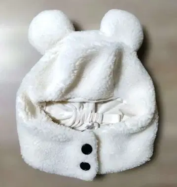 화이트 팬캡 귀 달린 모자 TDR TDS 크리스마스 미키