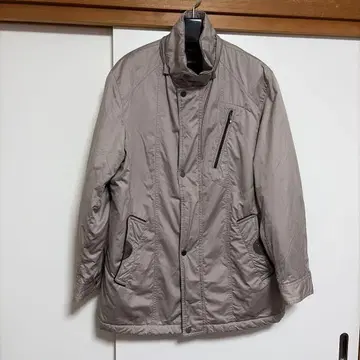 그레이 나일론 자켓 스탠드 카라