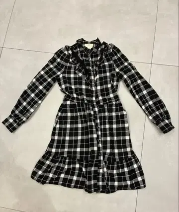 케이트 스페이드 체크 무늬 미니 원피스 XS