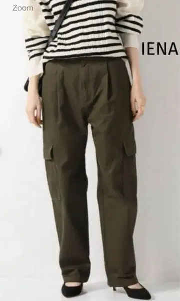 IENA 코튼 새틴 카고 팬츠