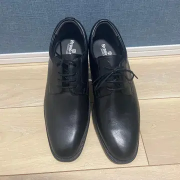 미사용품 천연 가죽 남성용 비즈니스 슈즈 하이드로 테크 24.5cm 블랙