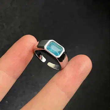 실버 925 에메랄드 컷 반지