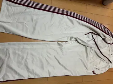 화이트 스트라이프 와이드 팬츠