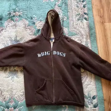 BIG DOGS 풀 집업 후드티 브라운