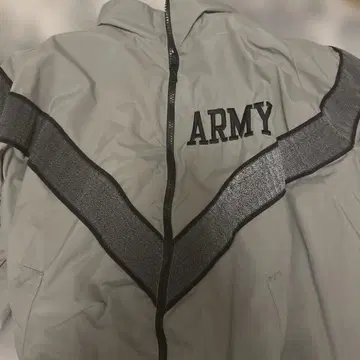 그레이 ARMY 로고 나일론 자켓