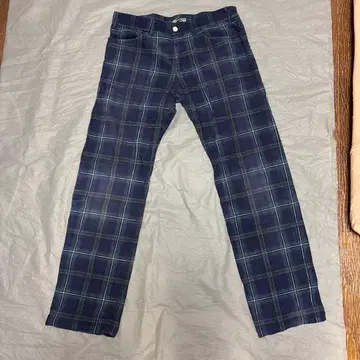 BEAMS 체크 무늬 코듀로이 팬츠 100% 코튼