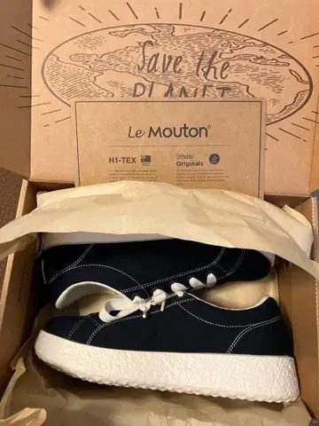 [ LeMouton ] 루무통 블랙 스니커즈 25cm