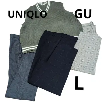 UNIQLO GU 남성용 4점 묶음 판매 팬츠 3점 + 베스트 L 사이즈