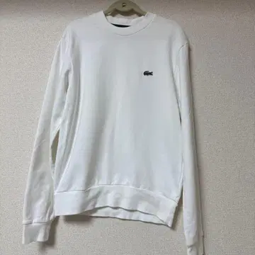 Lacoste 화이트 크루넥 맨투맨