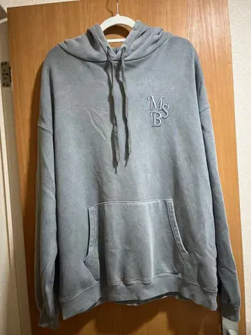 MSB 그레이 후드 부착 후드티