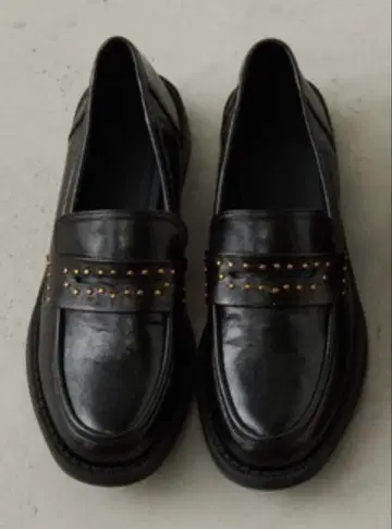 Unitage 스터드 디자인 로퍼 블랙 M 사이즈