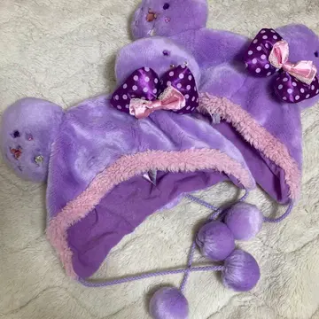 디즈니 팬캡 보라색 2개 세트