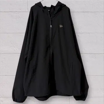 New Era 블랙 후드티 얇은 소재 L