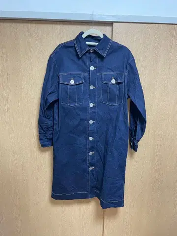 vaneum 네이비 롱 셔츠