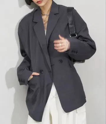 NOGLE/노글 오버라이트 테일러드 자켓 그레이