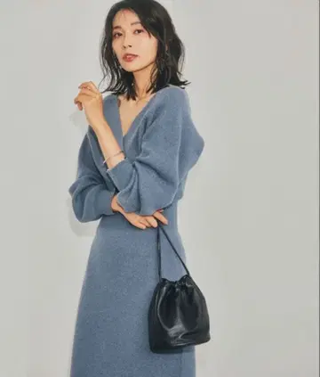 프레이 아이디 울 캐시미어 카슈쿨 니트 원피스