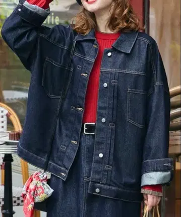 BONLECILL 본르실 루즈 데님 자켓/G 네이비