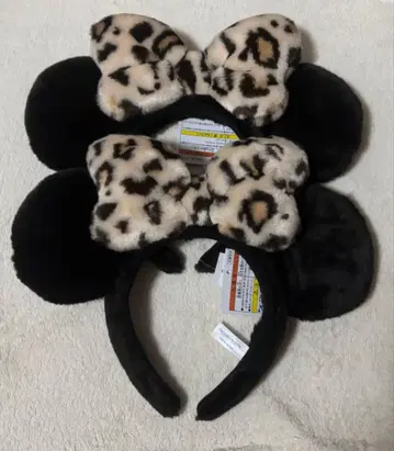 디즈니 레오파드 무늬 미니 머리띠 2개