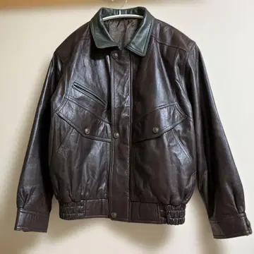 레어 영국제 램 가죽 사용 다크 브라운 가죽 자켓 M 사이즈