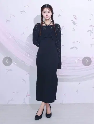 이토미 레이어드 니트 원피스