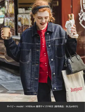 네이비 데님 자켓 FREE 사이즈