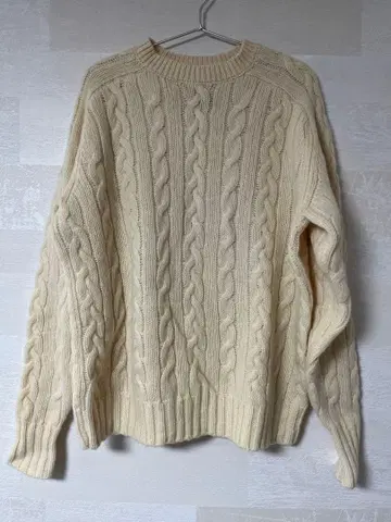 CITEN 케이블 니트 스웨터 아이보리