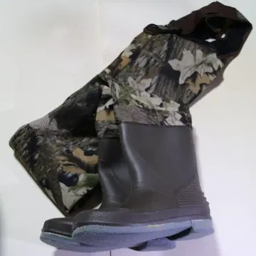 미사용! 레어한 카모 무늬, LAMSES 네오프렌 가슴장화