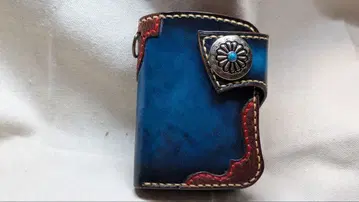 신상 라이더스 지갑 하프 무라 염색 마무리 핸드메이드