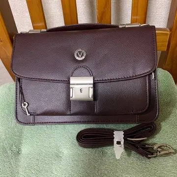 Giorgio Valenti 브라운 가죽 클러치백