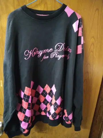 크라임 데님 krhymedenim 어쌔신 아가일 블랙 핑크