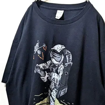 길단 #FPVCRATER 빅 로고 T셔츠 블랙 블랙 구제 의류