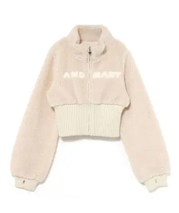 andmary Fluffy zip up jacket