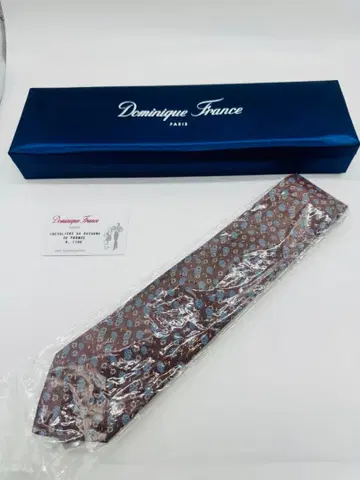 Dominique France 물고기 패턴 넥타이