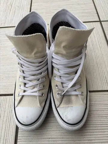 CONVERSE 화이트 하이컷 스니커즈