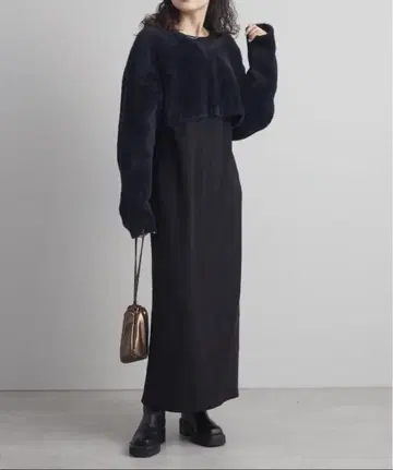 미스틱 샤기 니트 원피스 SET