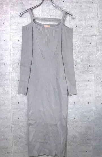 RESEXXY 트렌드 갸루 오프숄더 롱 니트 원피스