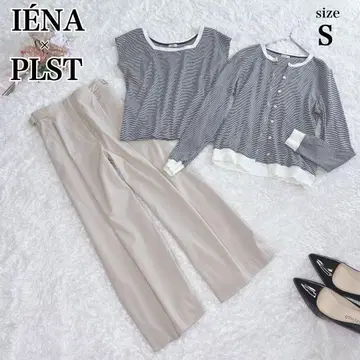 새상품급 이에나 플라스테 깔끔한 캐주얼 코디 고급 린넨 혼방 코튼 혼방