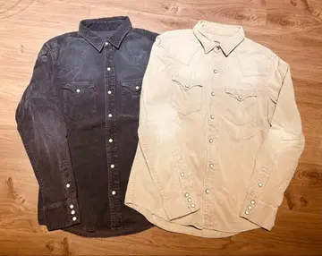 417 EDIFICE 코듀로이 웨스턴 셔츠 2장 세트