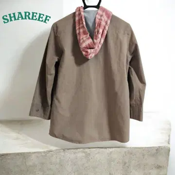 SHAREEF 후드 부착 샤리프 밀리터리 자켓 7부 소매 후드티