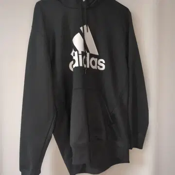adidas 블랙 후드티 후드 부착