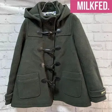MILKFED. 후드 부착 더플 코트 올리브 그린