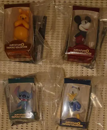 디즈니 미니어처 패키지 컬렉션 가챠 전 4종 세트