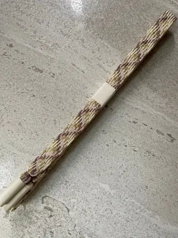 도묘 명 신품 미사용 허리띠 보라색 골드