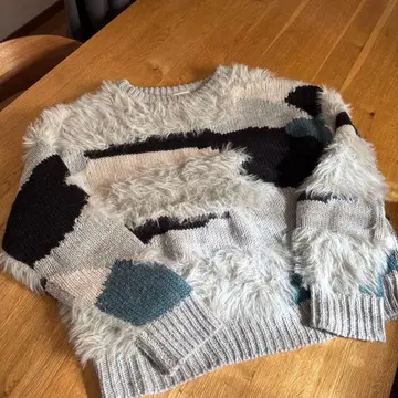 빔즈 하트 beams Heart 니트 스웨터 그레이 카모플라쥬