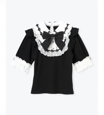 로즈 레이스 요크 고딕 티셔츠 노에미